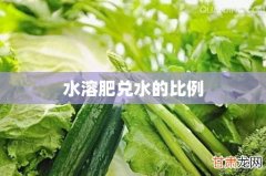 水溶肥兑水的比例